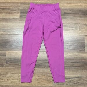 Lululemon Its Rulu Run Fleece High-Rise Jogger Full Length Pow Pink Tone Size 8